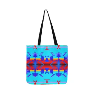 Between the Mountains Blue Reusable Shopping Bag (Two sides)