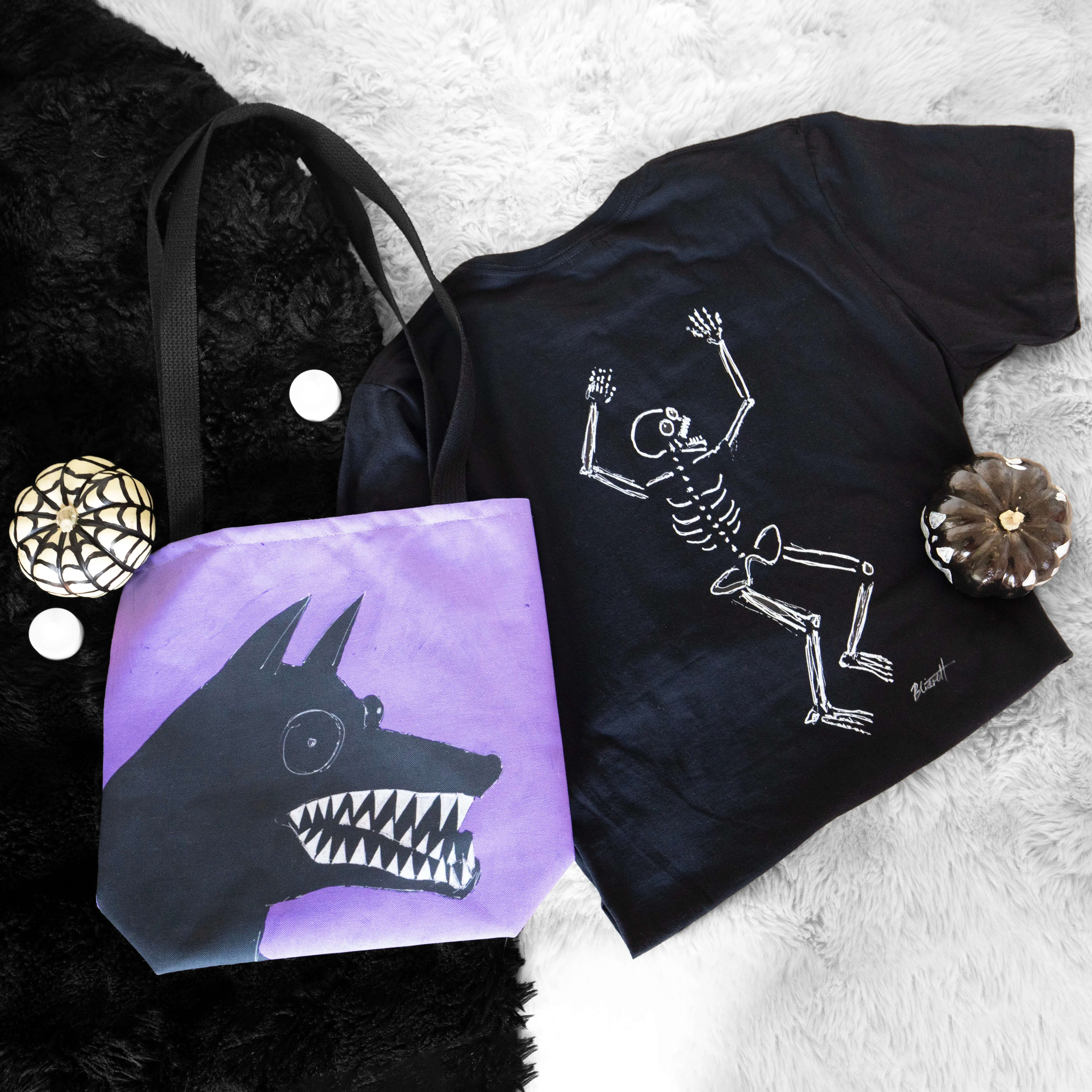 Black Dog Tote Bag