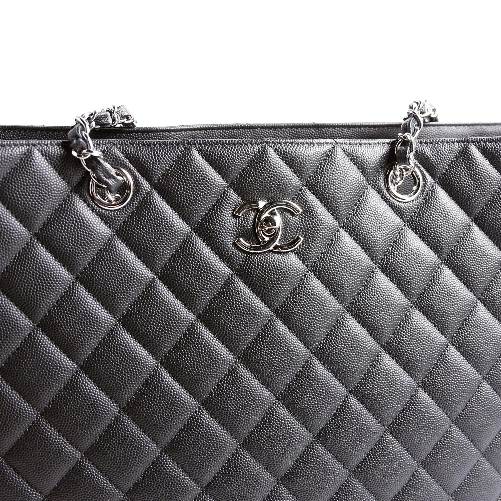 CC Shopping Tote Large Caviar 25M Black