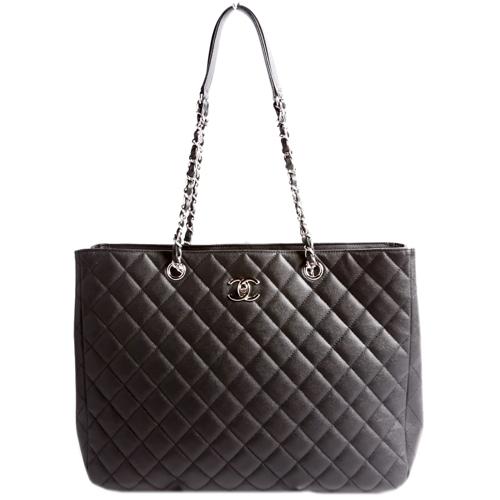 CC Shopping Tote Large Caviar 25M Black