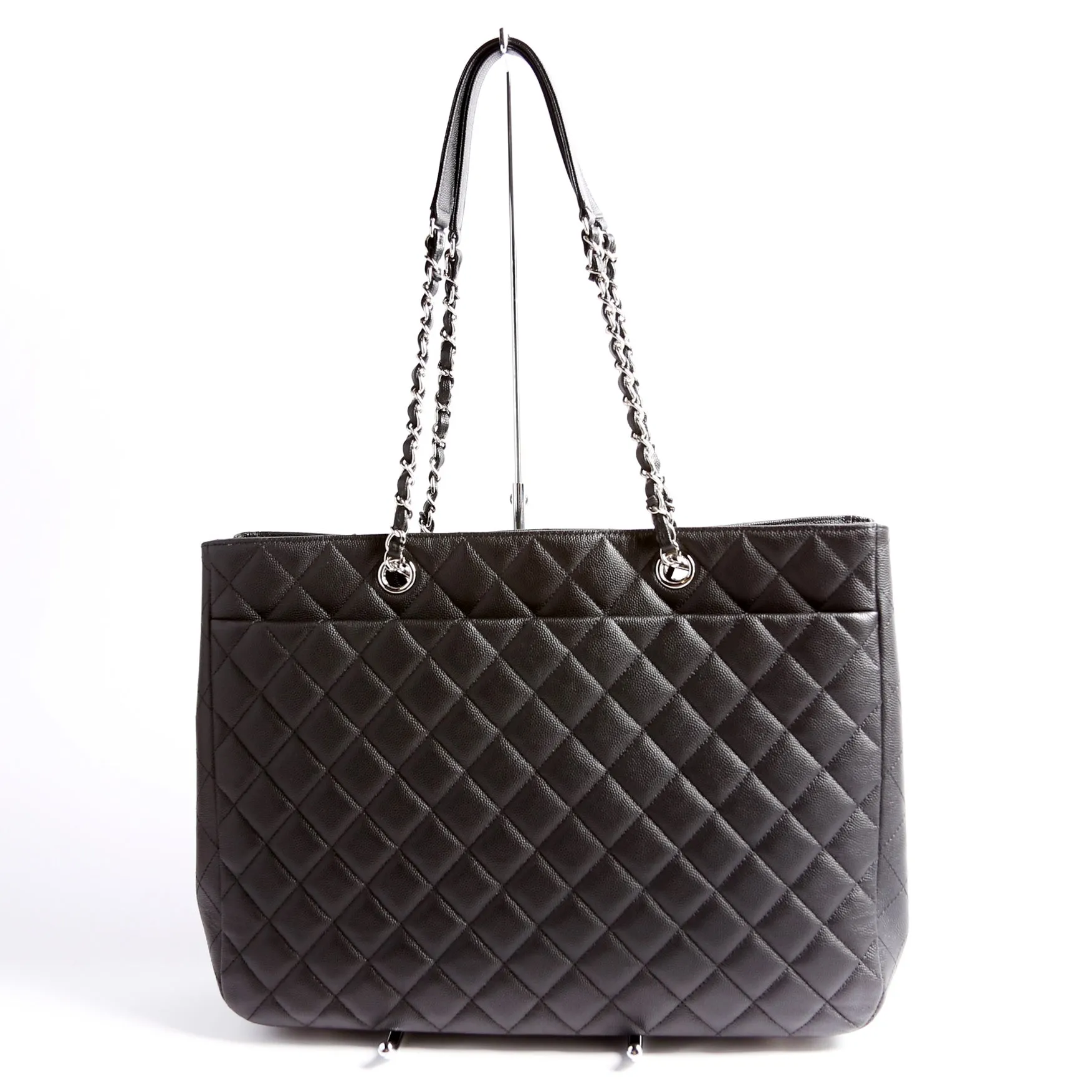 CC Shopping Tote Large Caviar 25M Black