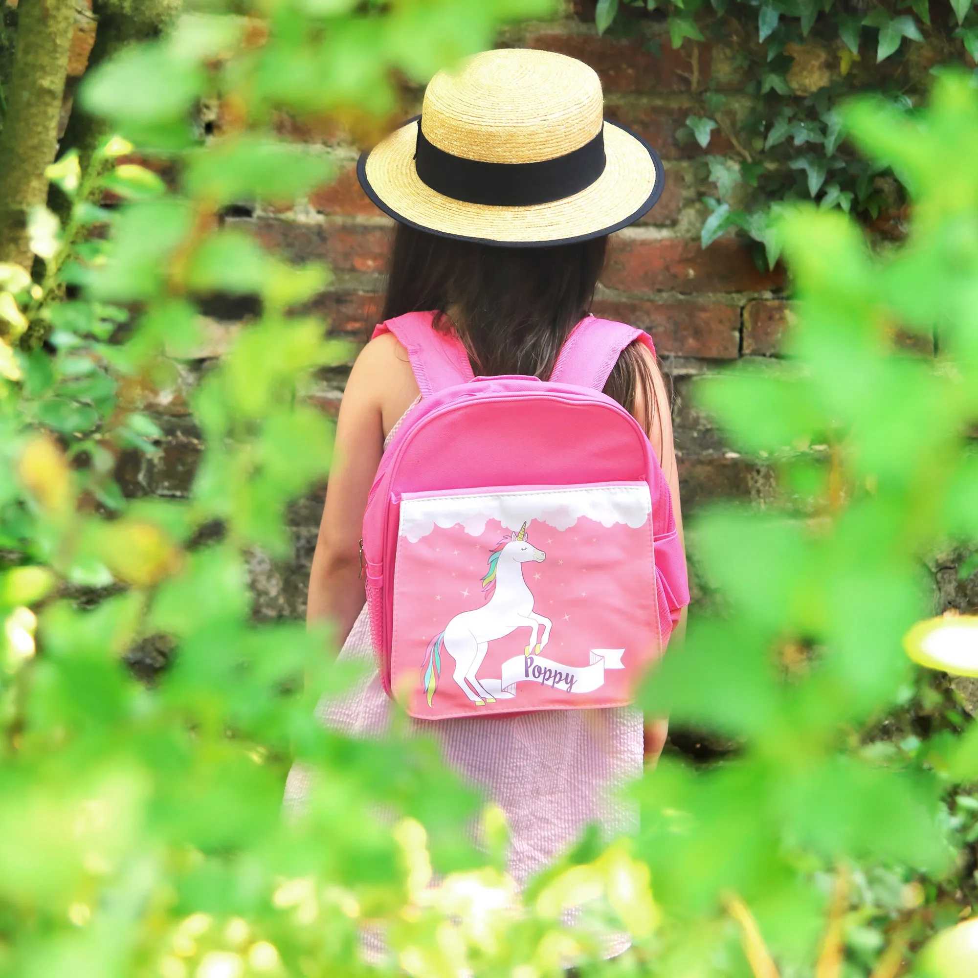 Children's Personalised Unicorn Pink Backpack