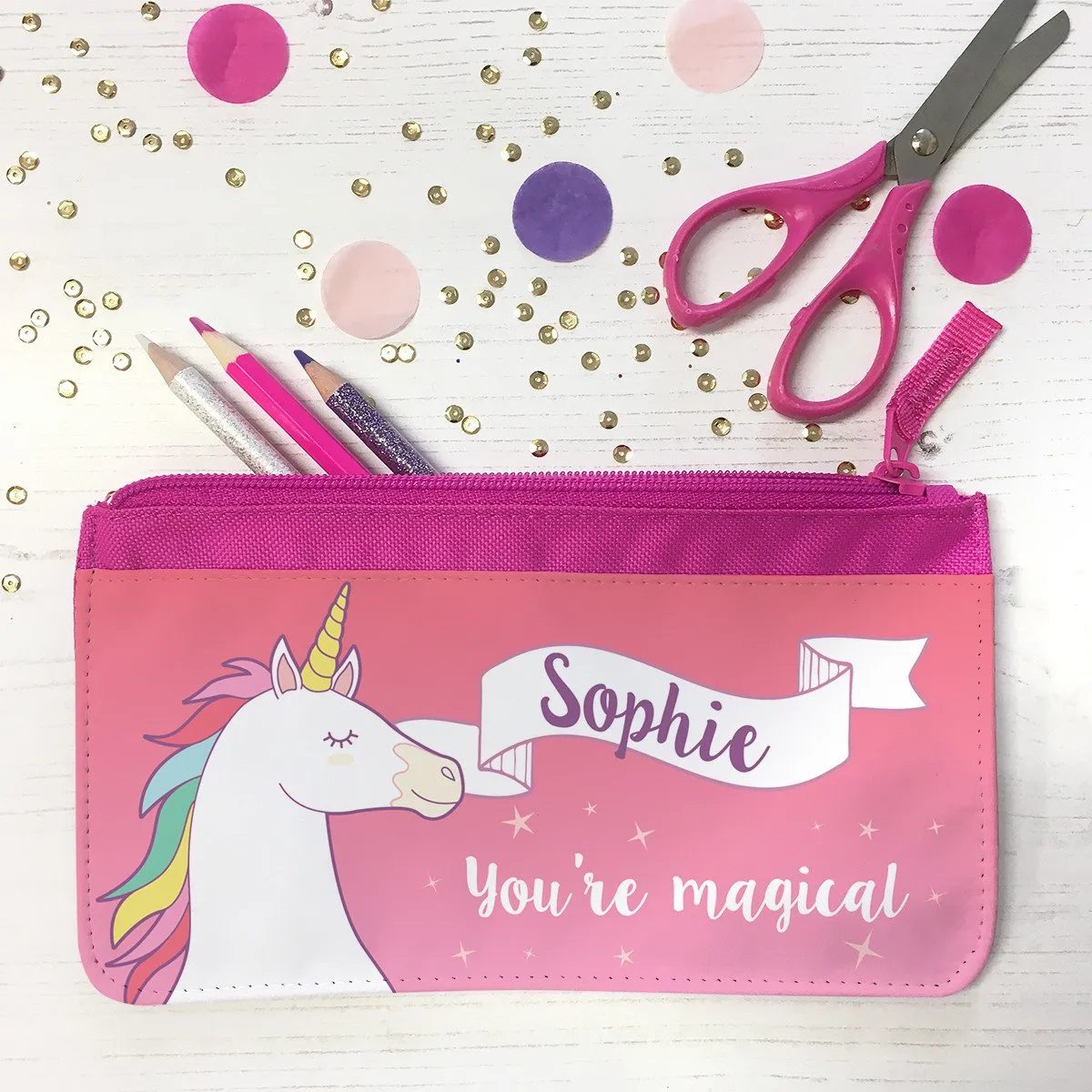 Children's Personalised Unicorn Pink Backpack