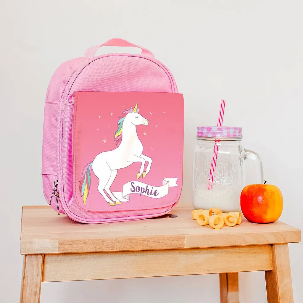 Children's Personalised Unicorn Pink Backpack