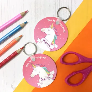 Children's Personalised Unicorn Pink Backpack