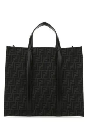 Fendi Man Embroidered Canvas Shopping Bag
