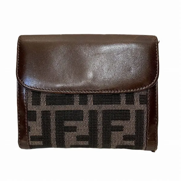 Fendi Zucca Compact Wallet Unisex