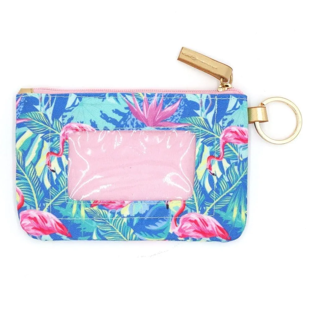 MB0148 Tropical Flamingo Lanyard ID Wallet