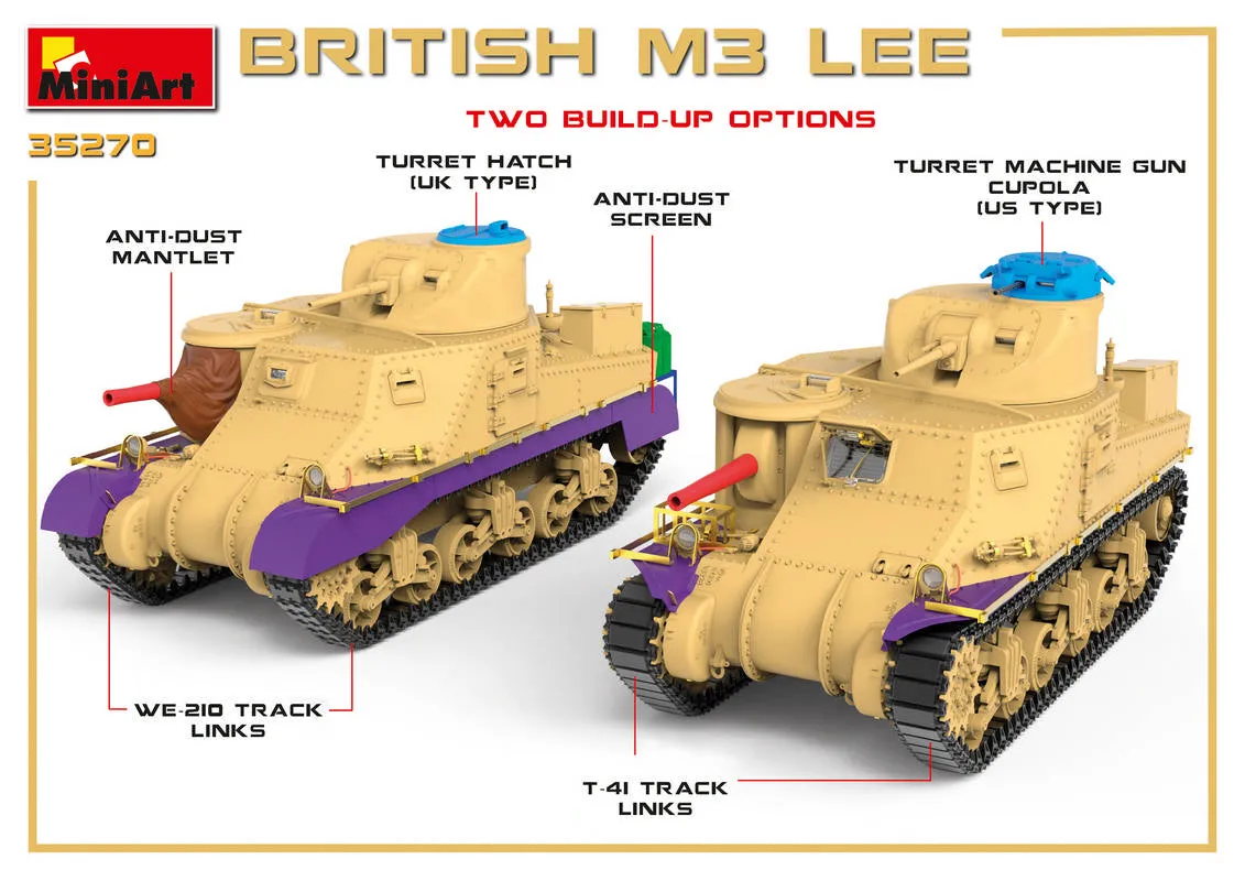 Miniart 35270 1/35 British M3 Lee Tank kit