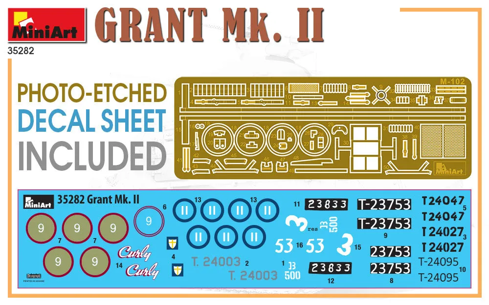 MiniArt Military 1/35 Grant Mk II Tank Kit