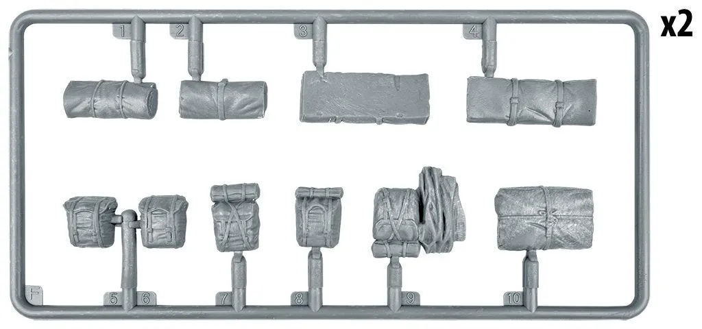 MiniArt Military Models 1/35 WWII British Rucksacks, Bags & Folded Canvas Kit