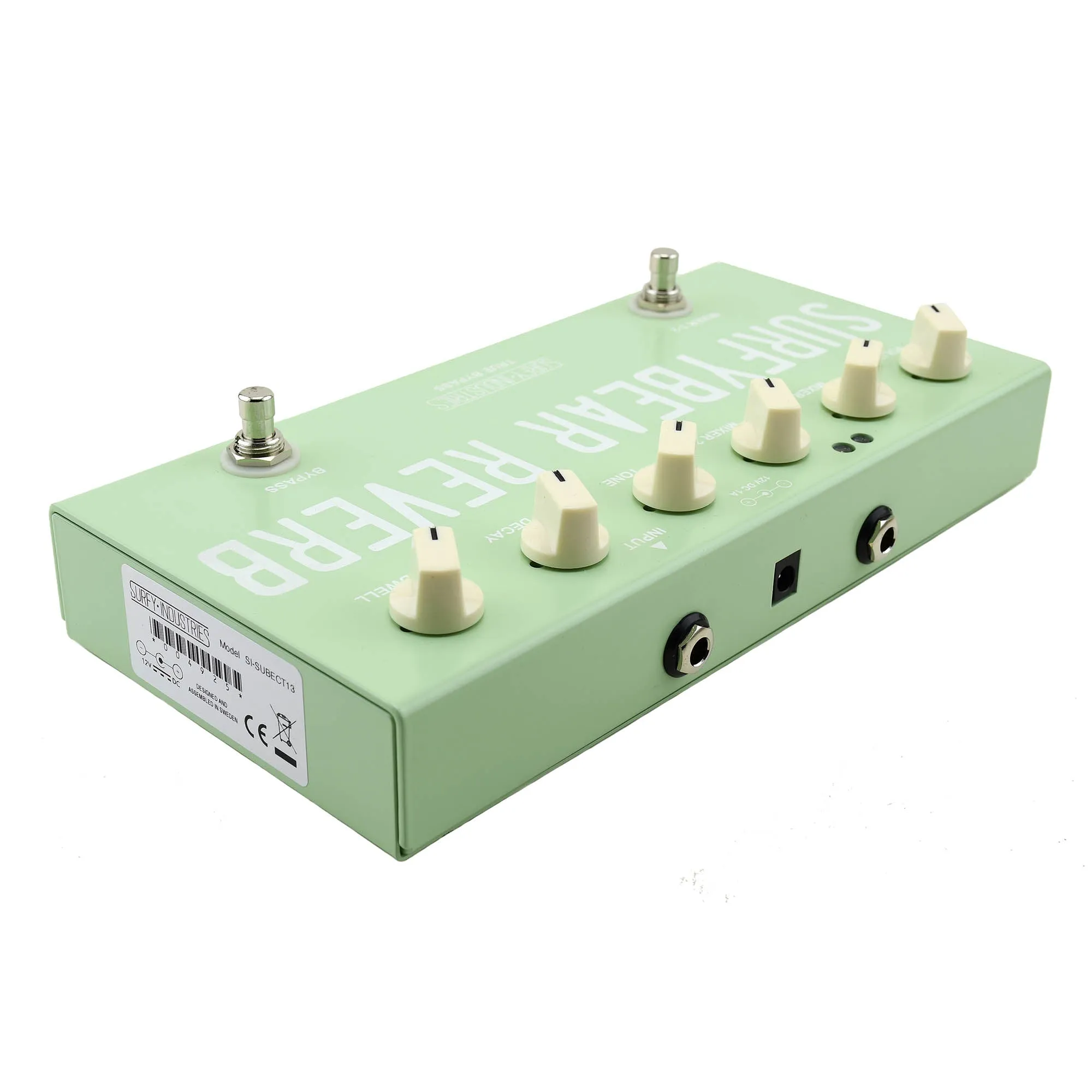 Surfybear Compact Reverb Pedal Surf Green