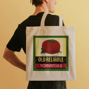 Tomato Label Art Large Canvas Tote Grocery Totes - 4 To Choose From